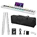 Portable Faltbares Klavier,SPUIOOY 88 klavier klappbar, LED Lichttaste, 128Töne, Aufnahmefunktion,halbgewichtet in voller Größe,21Spuren,180° klappbar,geeignet für Erwachsene,Kinder, Anfänger