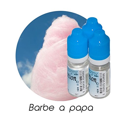 MA POTION - Lot de 3 E-Liquide Barbe a papa, Eliquide Français Ma Potion, recharge liquide cigarette électronique. Sans nicotine ni tabac