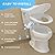 Bidet Attachments, Dual Nozzle (Feminine and Rear Wash) Non-Electric Bidet Attachment for Toilet Seat, Adjustable Water Pressure, Ease of Installation (Classic White Style)