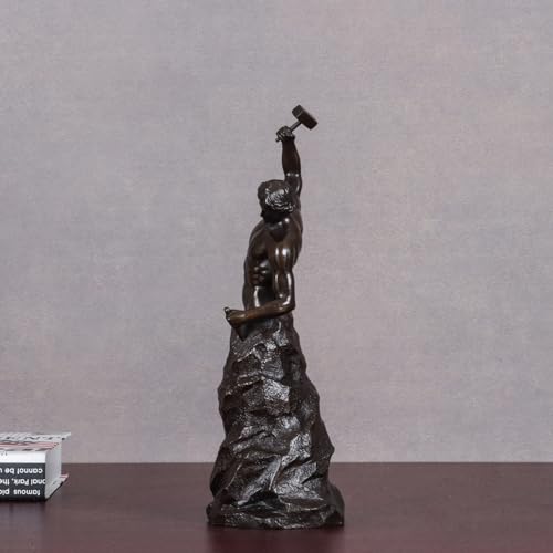 Estatua abstracta de hombre en bronce 10.2 pulg miniatura 6