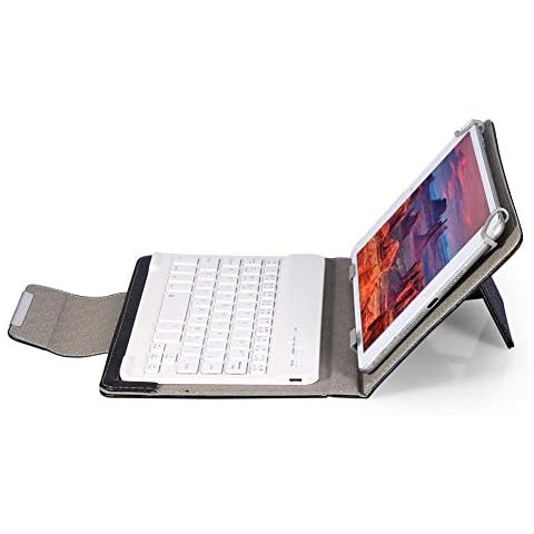 Vbestlife Universal Tablet PC-Schutzhülle mit Bluetooth-Tastatur Cover