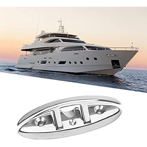 Niciksty Bootsklampe Edelstahl, Anlegeklampen für Boote Marine Boat Flip Up 152mm Klappklampe Dock Femacher KlampeDeck Seil Klampe für Marine Yacht Cover