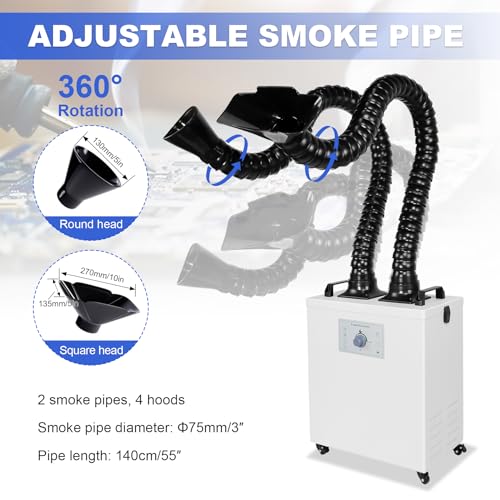 HNZXIB Dual Hose Fume Extractor