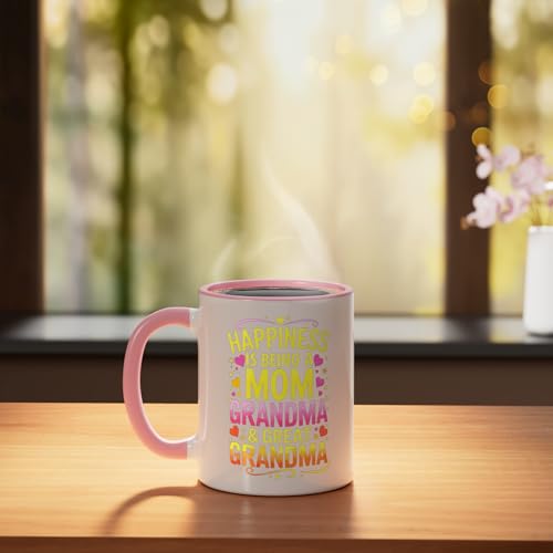 Taza de cerámica Happiness Is Being A Mom Grandma miniatura 3