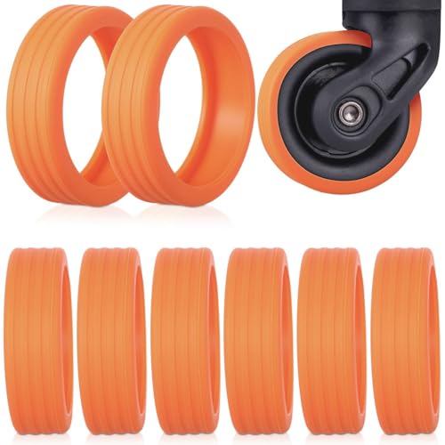 Kotkiddy® Juego de 8 Fundas Protectoras para Ruedas de Equipaje, de Silicona, para Maletas, Ruedas, protección para Ruedas, protección de Ruedas