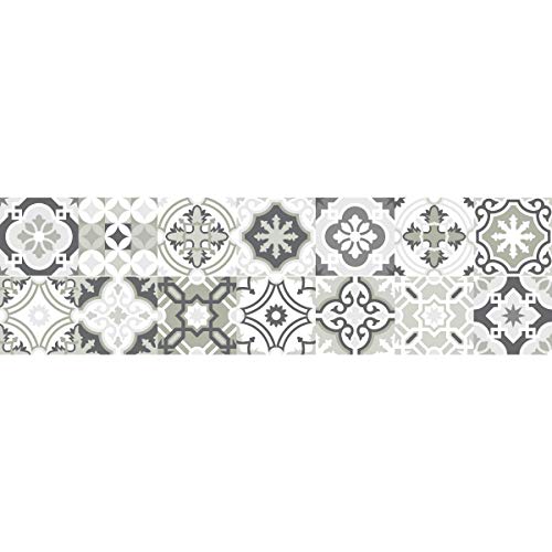 2 Adhesive Stickers for Stairs Tiles, Oslo Grey Shades, 2 bandes de 15 x 105 cm - Image 3