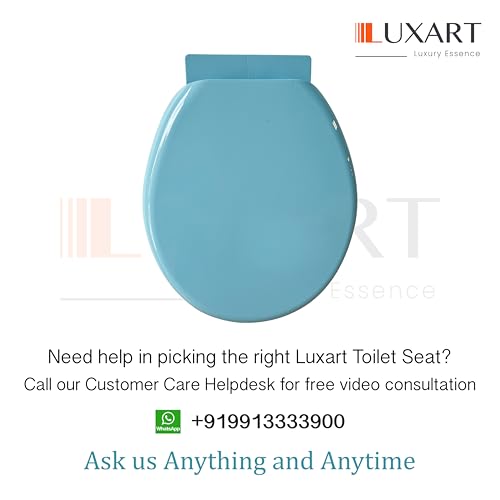Image of LUXART Toilet Seat Cover 17.9L x 14.5W Inc Indian Commode Oval Seat Cover With Round Edge | EWC Non Soft Close Commode Cover With Installation Kit | PP Western Toilet Cover For Bathroom Commercial Use