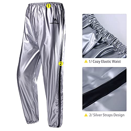 Camel Crown Weight Loss Sweat Suit, Heavy Duty Sweat Sauna Suit For Men Women Exercise Gym Suit For Fitness, Grey, Medium #TOP25