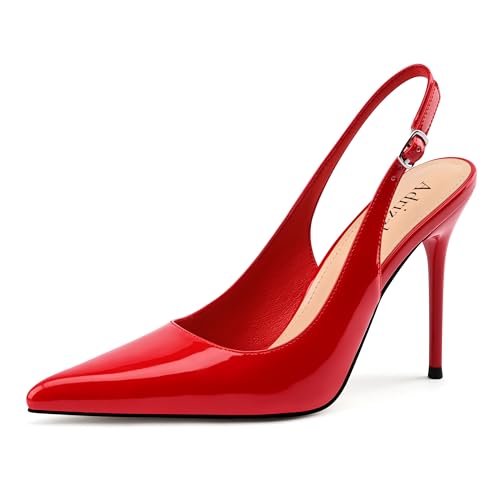 Image of Adrizzlein Slingback Heels for Women Stiletto High Heels Pumps