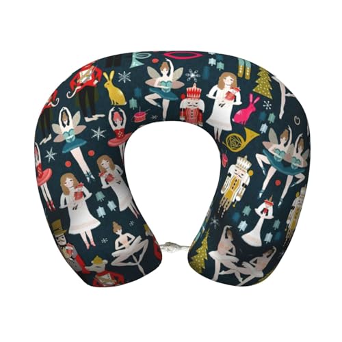 Almohada de viaje espuma viscoelástica U 25 cm x 30 cm miniatura 1
