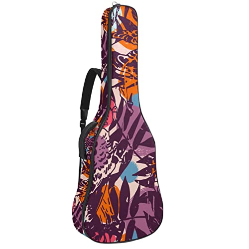Housse de transport rembourrée imperméable Oxford pour guitare avec bandoulière réglable Motif feuilles de palmier… - Les Beatles, Paul McCartney, John Lennon, RIngo Starr, George Harrison Housse de transport rembourrée imperméable Oxford pour guitare avec bandoulière réglable Motif feuilles de palmier…