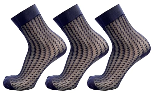 Mona's Choice 3-Pack Lightweight Mens Sheer Nylon Dress Socks