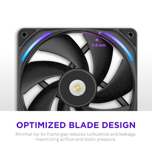 Image of NZXT F280X Performance Single-Frame Fan - 2X 140mm PWM RGB PC Case Fans - Max Airflow & Static Pressure - Low Noise - LCP Frame & Blades - Magnetic Fluid Dynamic Bearing - 30mm Thick - Black