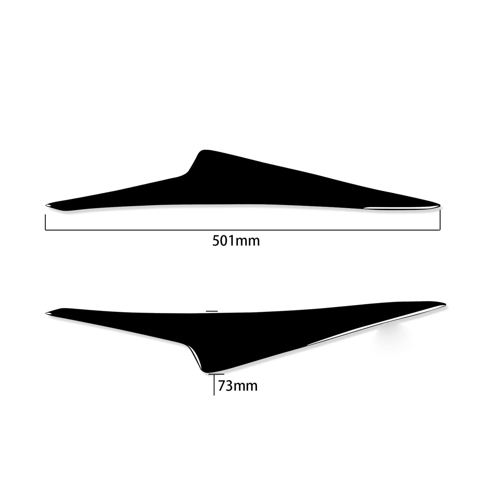 per Mazda Angkesaila 2014 2015 2016 2 Pezzi Nero Lucido Sopracciglia Palpebre fari Anteriori Kit carrozzeria Tuning Palpebre fari