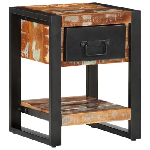 Table de chevet multicolore en bois de manguier pour sublimer votre chambre bohème