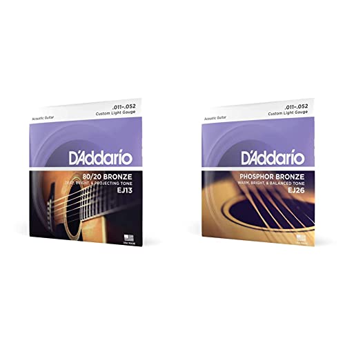 D’Addario Cordes Guitare Acoustique | Corde Guitare Folk | EJ13 | Cordes en bronze pour guitare acoustique avec… - Les Beatles, Paul McCartney, John Lennon, RIngo Starr, George Harrison D'Addario Cordes Guitare Acoustique | Corde Guitare Folk | EJ13 | Cordes en bronze pour guitare acoustique avec…