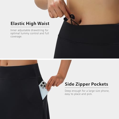 Turnhier Women's Midi Length Skorts Skirts with 2 Pockets Modest Long Skirts 28" Knee Length Athletic Skort4