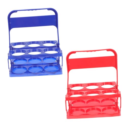 Unomor 2pcs Beer Carrier Beer Bottle Holder Compact Storage Organizer for Bars Ktvs Home Use Plastic Rack Multifunctional Design