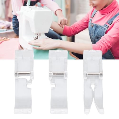 Set de 3 Pies Prensatelas Transparentes para Máquina de Coser miniatura 4