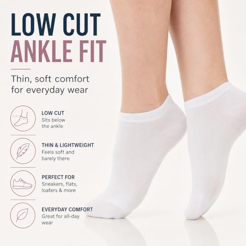 Image of BAMBOOVEN Ankle Socks for Women Thin Bamboo Rayon Low Cut Socks 3 /6 /8 /12 P