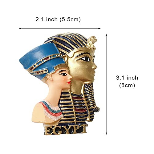 Imán decorativo 3D Faraón y Reina Egipcios miniatura 4