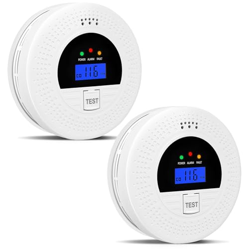 2-Pack, Smoke Alarm and Carbon Monoxide Detector, Carbon Monoxide and