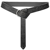 Verstellbarer langer Ledergürtel für diesen Ritter Gürtel Gesamtlänge: 165cm/65 Zoll. Gürtelbreite: 3.5cm.1.38.