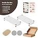 2PCS Water Absorbing Stone Soap Tray for Kitchen Bathroom Sink, Quick Dry Diatomaceous Earth Drying Rack and Shower Caddy, Soap Dispenser and Sponge Holder Organizer for Countertop, TWINKLE MOMENT; Pure White