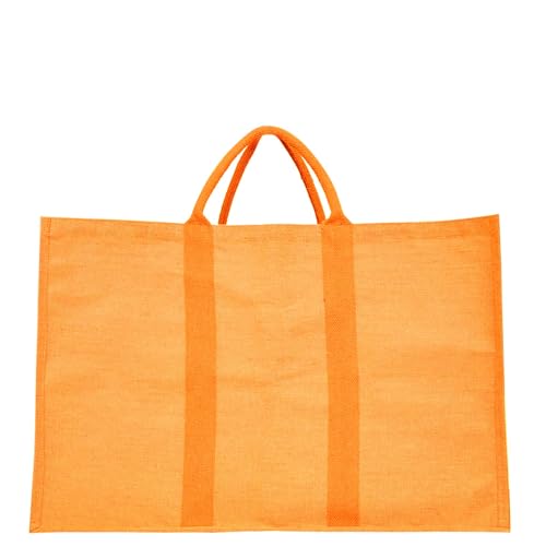 Set of 4 Juco Tote Bags – Deep Red, Pink, Green, Orange – 16x24x14 – Round Handles – Gifting, Shopping bags.4