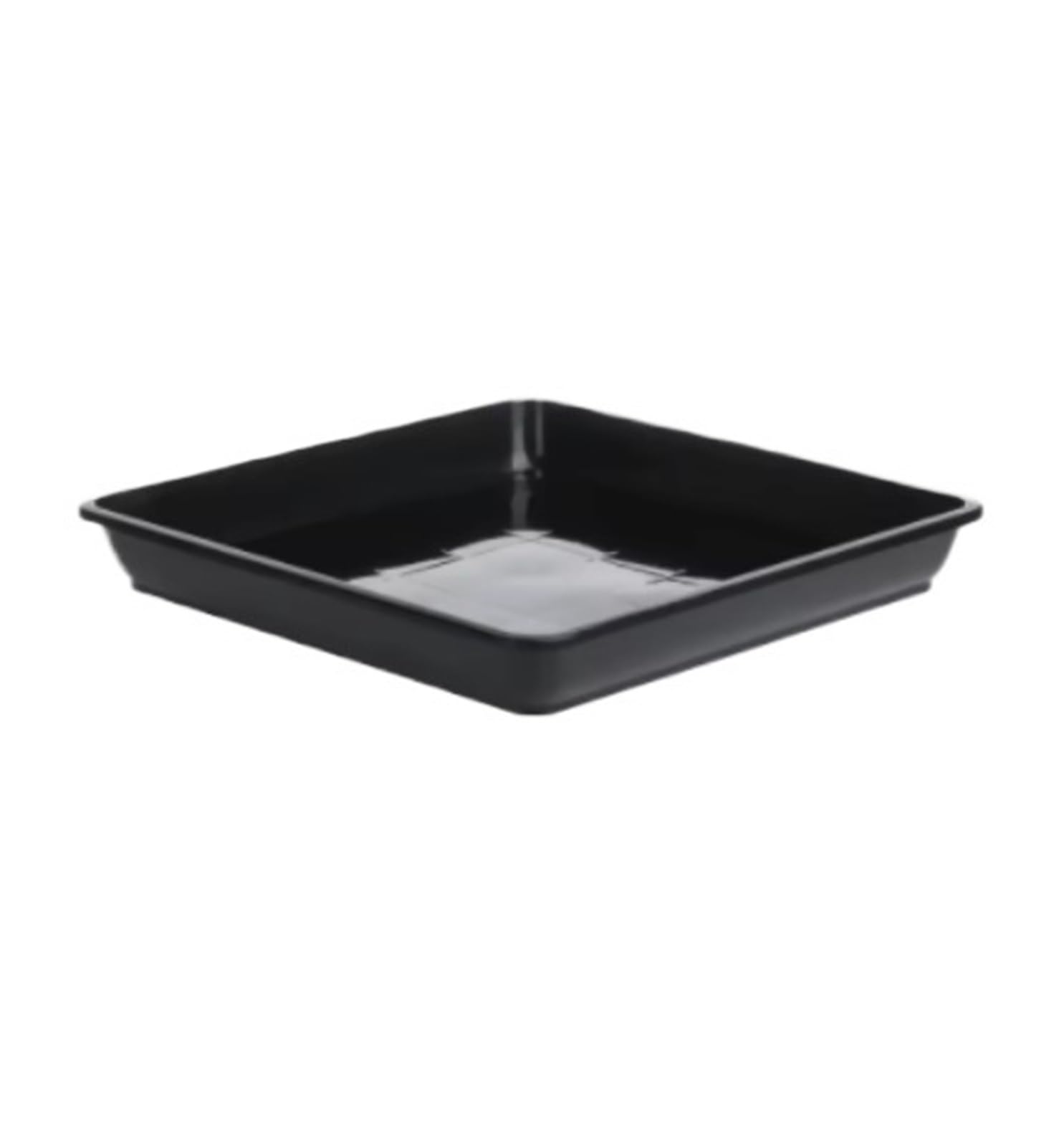 YILWPV 10Pcs Plant Saucer Drip Trays Plastic Tray Saucers Indoor Outdoor Flower Pot Square(Black,18x18cm)