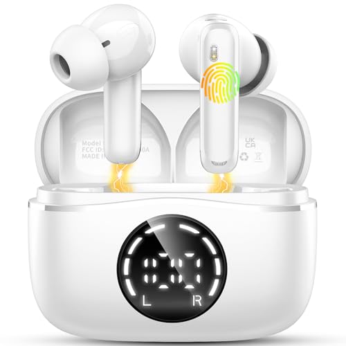 Bluetooth Kopfhörer, 2025 Neu Kopfhörer Kabellos Bluetooth 5.4 In Ear Kopfhörer mit 4 ENC Noise Cancelling Mikrofon Earb...