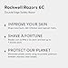 ROCKWELL RAZORS 6C Double-Edge Safety Razor with 6 Adjustable Shave Settings and 5 Blades