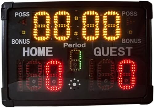 Tabellone segnapunti elettronico per Basket, Tabellone segnapunti elettronico Multifunzionale a LED, Tabellone segnapunti Digitale per Montaggio a Parete per Wrestling della Lega di Basket, Tabel