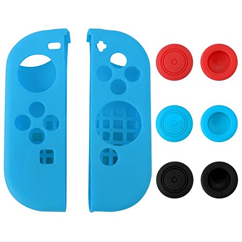 eXtremeRate Silicone Case Thumb Stick Caps Gel Guards for Nintendo Switch Joy-Con Controller Protector Protection Kits Blue eXtremeRate Silicone Case Thumb Stick Caps Gel Guards for Nintendo Switch Joy-Con Controller Protector Protection Kits Blue