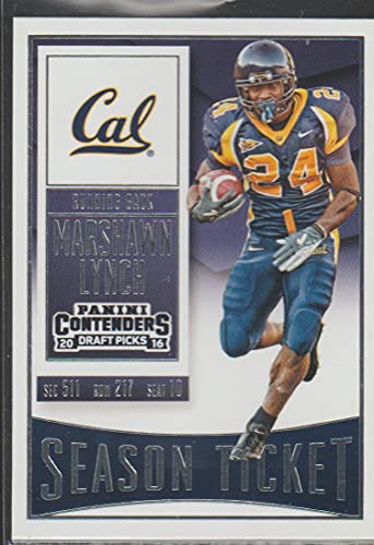 2016 Contenders Draft Picks Football Season Ticket #71 Marshawn Lynch Cal Golden Bears Official NCAA Trading Card made by Panini