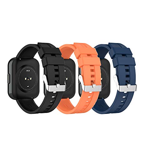 Chofit Sport Silicone Band Compatible with Realme Watch Band, 20 mm Soft Replacement Strap Wristband...