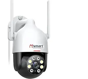Machsmart Ultra HD Security Camera Outdoor/Home/180 Days Warranty Wi-Fi -Tilt 360 degree View 3MP with Motion Detection and Siren,2-Way Audio,Full Colour Night Vision,Waterproof