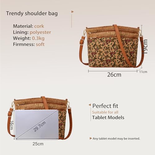 Bolso bandolera de mujer estilo bohemio con estampado étnico miniatura 3