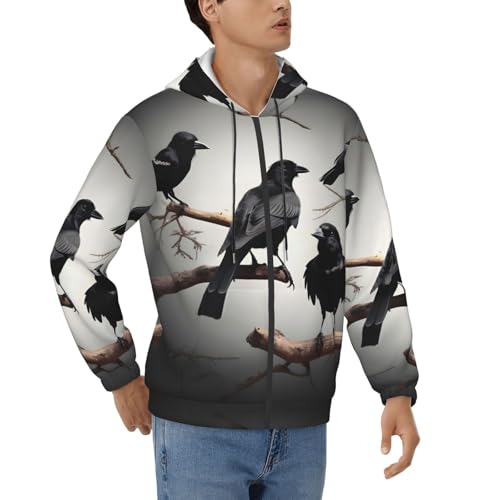 Sweat à capuche corbeau pour homme solution confort contre la fraîcheur