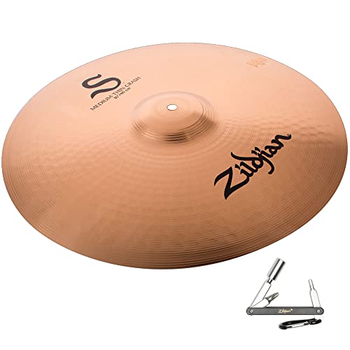 Avedis Zildjian Company ZILDJIAN S16MTC 16In S FAMILY MEDIUM THIN CRASH CYMBAL W/ BRIGHT SOUND -BRILLIANT With ZKEY, 16In
