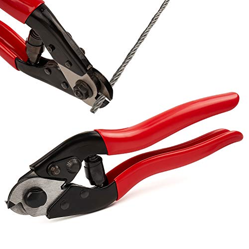 LuckIn Cable Cutter for Stainless Steel Wire Rope, Aircraft Bicycle Cable Cutter, Steel