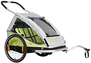 XLC Kinderanhänger BS-C07 Limone/Silber