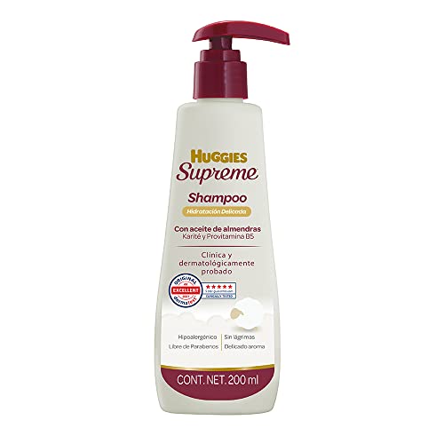 Higiene, Drugstore Huggies Supreme, Shampoo Corporal para Bebé, 200 ml, Con Karité y Provitamina B5
