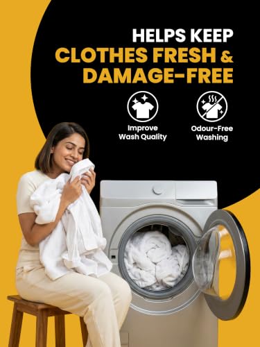 Image of Washing Machine Descaler & Cleaner | Pack of 3 Month | Cleans machine drum and Removes Limescale & Odor | Suitable for Top & Front Load | 240g (3 Pouch)