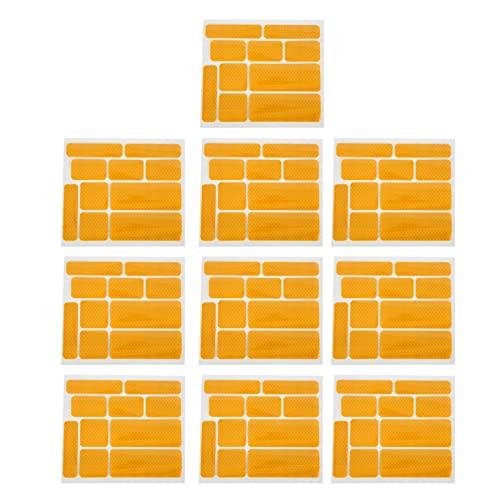 SYUULCOI バイクチェーンステープロテクターステッカーキット 複数のサイズ付属 自転車フレーム用傷防止保護フィルム チェーンステーガード 簡単貼り付け 気泡なし 耐久性 (黄色)