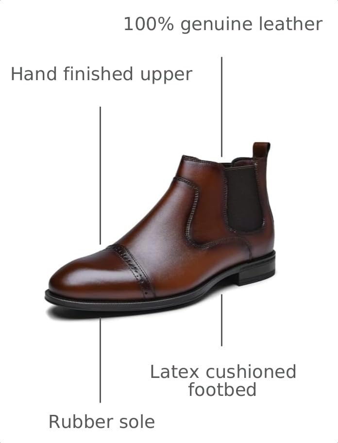 Image of Men's Chukka Boots Genuine Leather Ankle Boot for Men Classic Casual Oxford Style Footwear