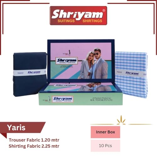 Image of Unstitched Plain Shirt and Trouser Fabric Combo Gift set - Cotton Blend Material - 2.25m Shirt Cloth - 1.20m Pant Cloth