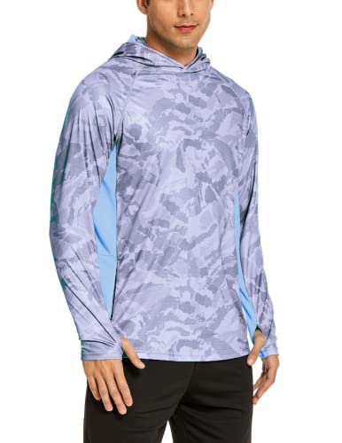 COOrun Men's Hooded Fishing Shirts UPF 50+ Long Sleeve Hoodie