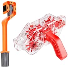Universal Bike Chain Cleaner Tool - Clear View Scrubber Kit with Brushes for Quick & Easy Cleaning on 6/7/8/9/10/11/12 Speed Road, Mountain, MTB Bicycles
