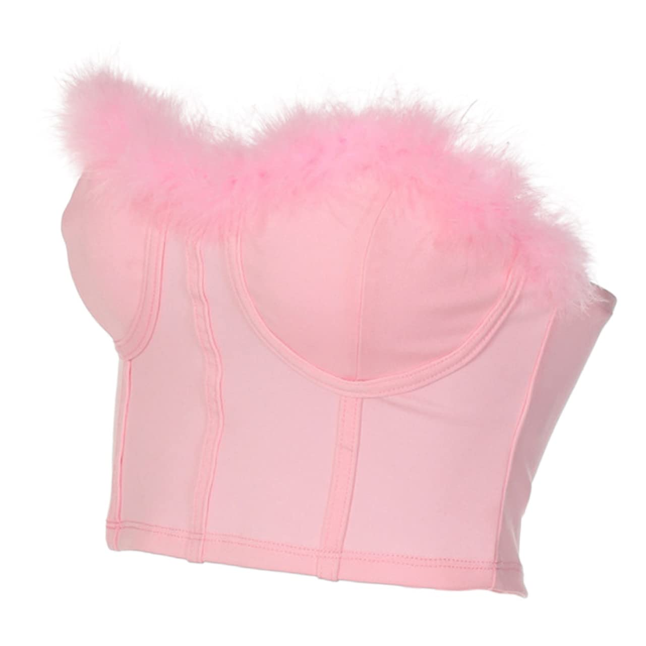 4pezzi Top Fuzzy per Donna Top Tubolare Estivo Canotta Leggera e Spandex Abbigliamento alla Moda per Feste e Occasioni Speciali